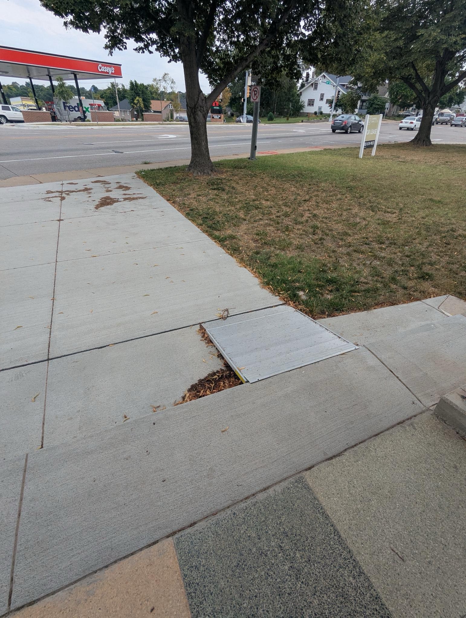 A photo of the ramp leading to the Clover24 front doors